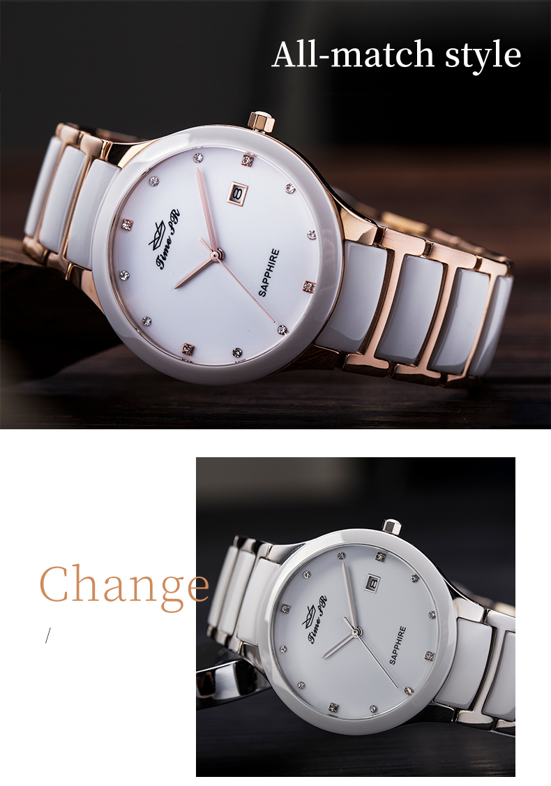 Quartz Couple Watch Ceramic Watch