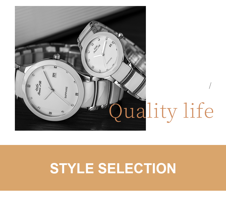 Quartz Couple Watch Ceramic Watch