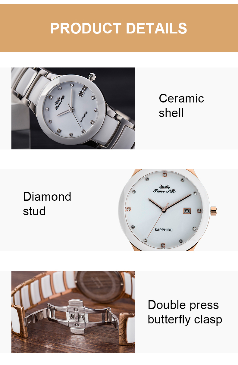 Quartz Couple Watch Ceramic Watch