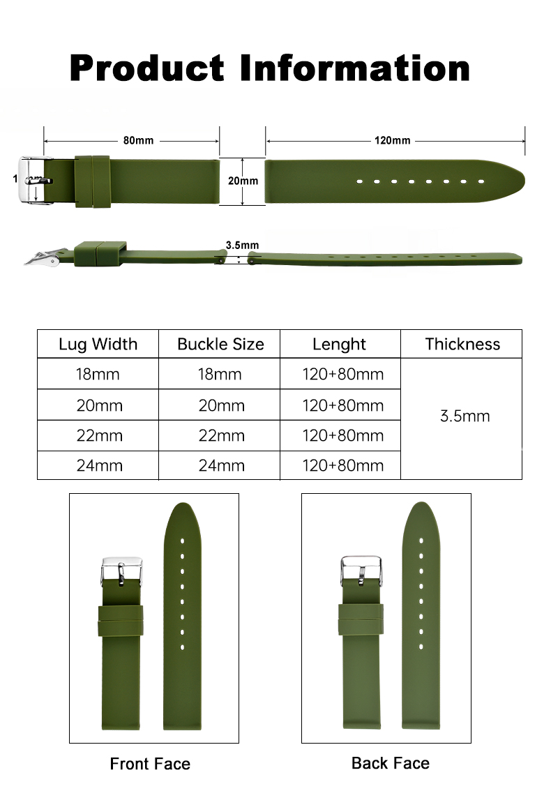 silicone watch band straps