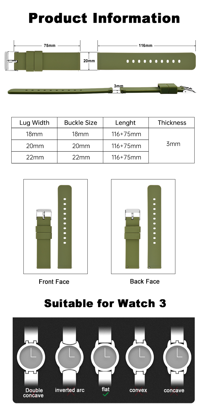 Silicone Watch Strap SHX watch bands