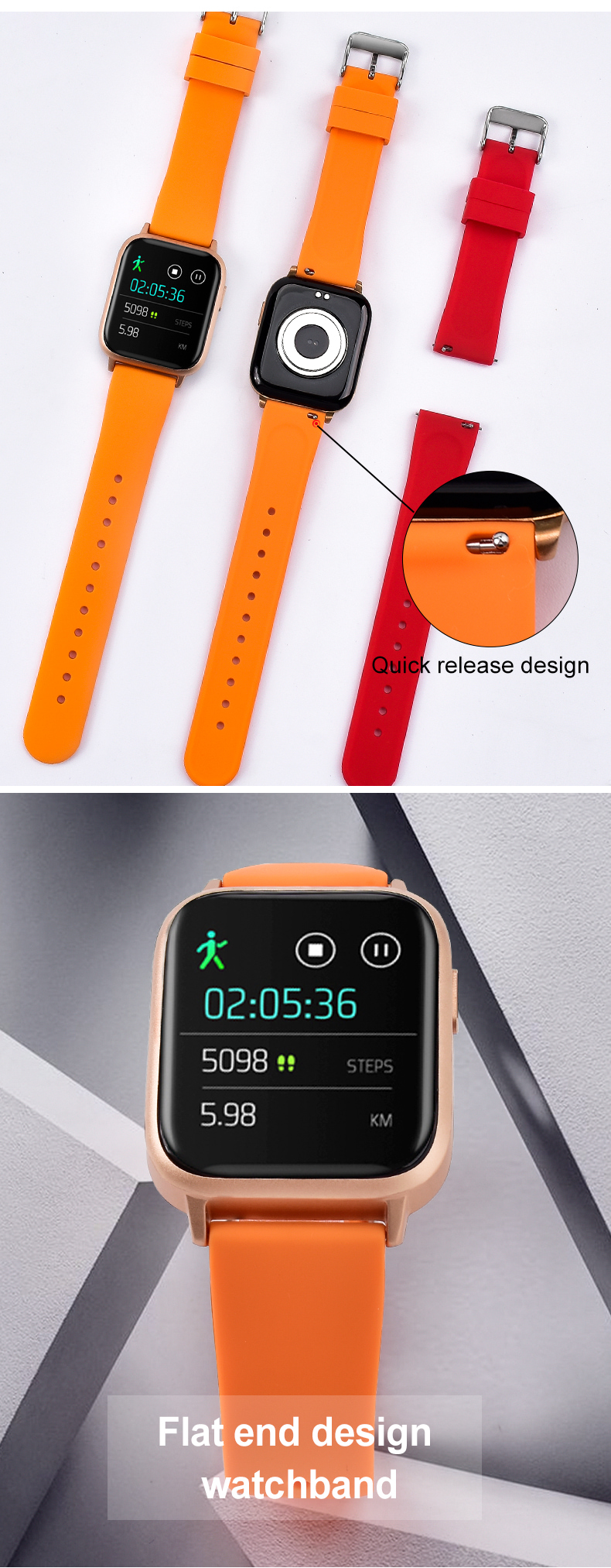 Smart Watch Strap Silicone Watch Bands 