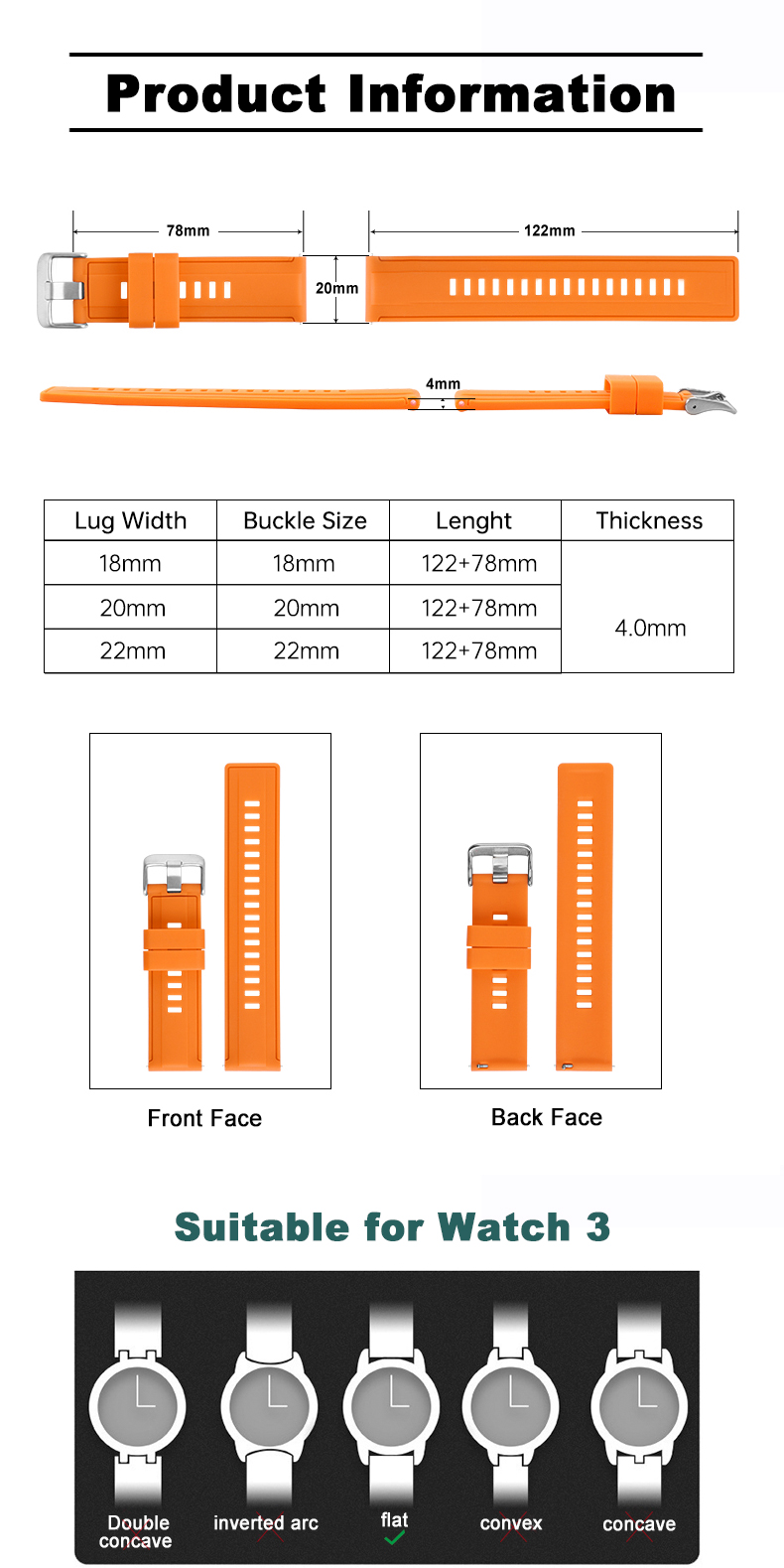 Silicone watch strap watch bands in stock