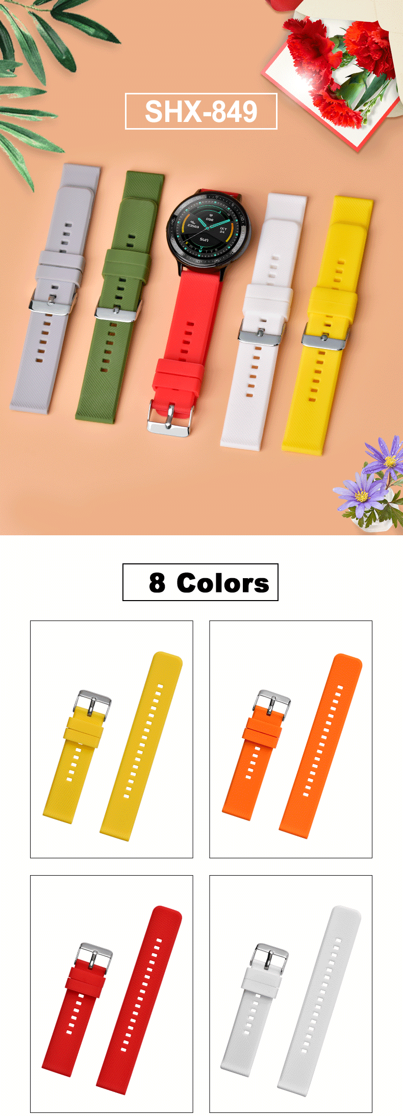 silicone watch bands for men