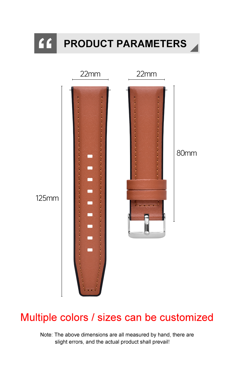 Quick Release Luxury Leather Watch Strap