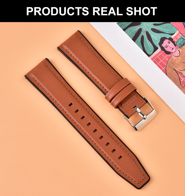 Quick Release Luxury Leather Watch Strap