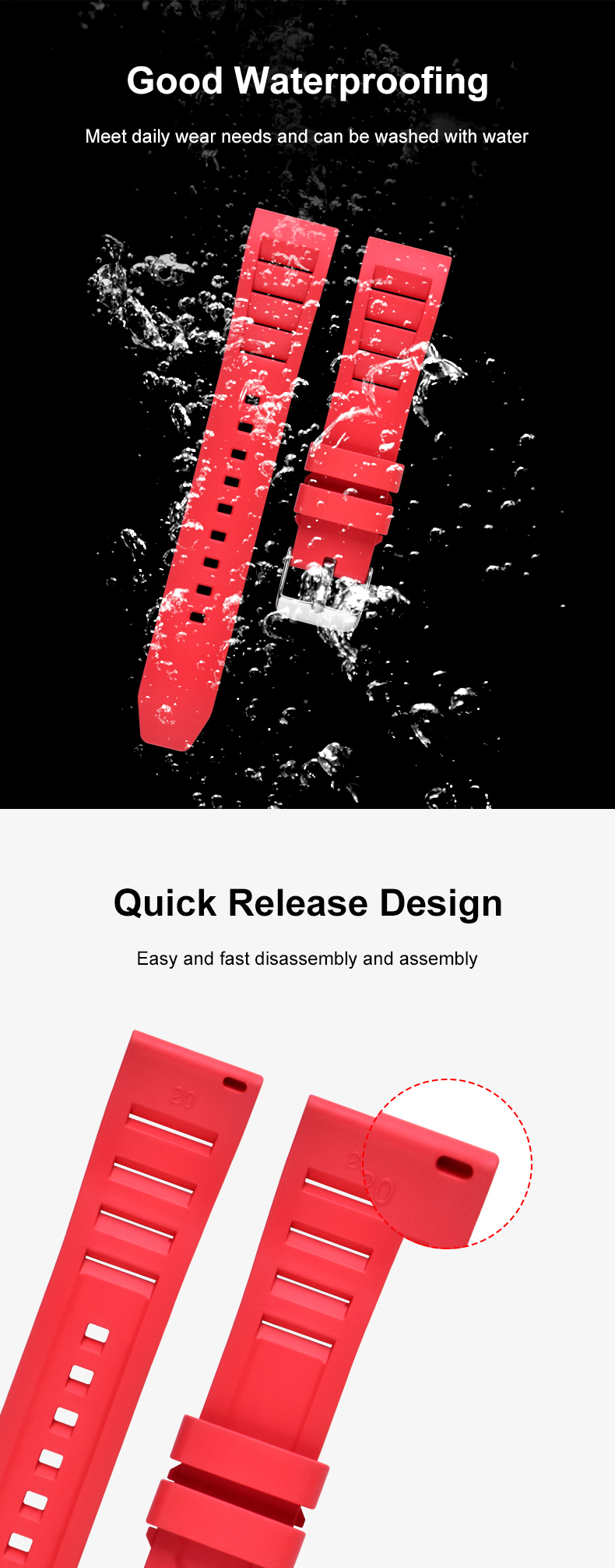 fkm rubber watch strap