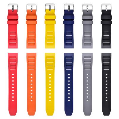 Soft FKM Rubber Watch Strap 20mm 22mm