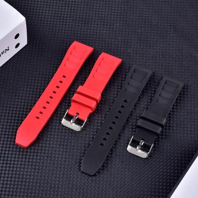 Soft FKM Rubber Watch Strap 20mm 22mm